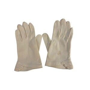 Vintage Gloves Women One Size Romantic Victorian Dainty Three Button Gloves